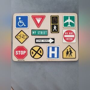 Vtg Battat wooden puzzle 1999